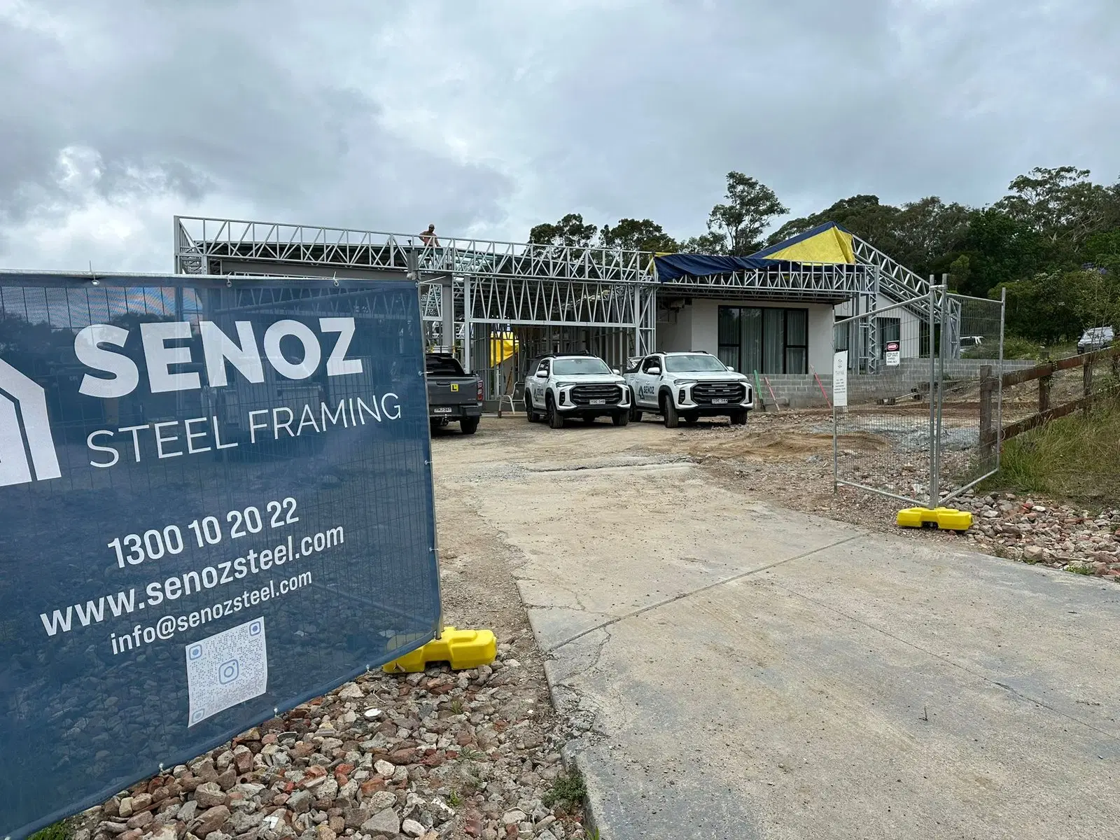 Glenhaven Garage & Extension steel framing project